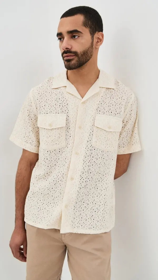 Loose Fit Men's Patterned Button Ups
