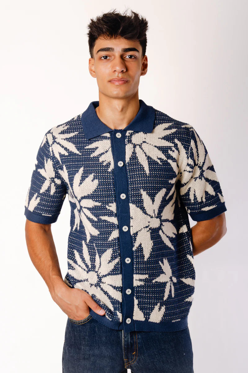 Loose Fit Men's Patterned Button Ups