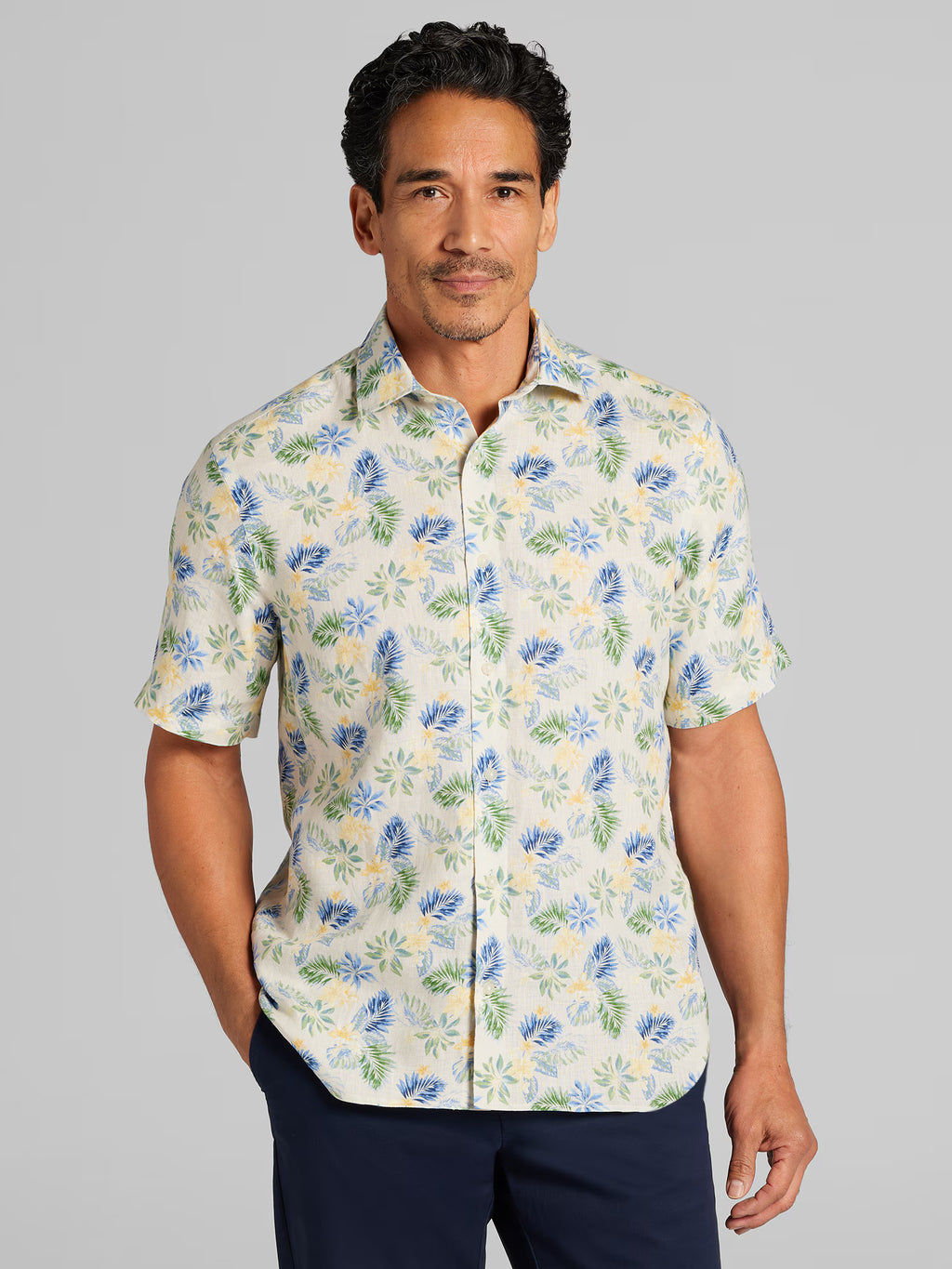 Loose Fit Men's Patterned Button Ups
