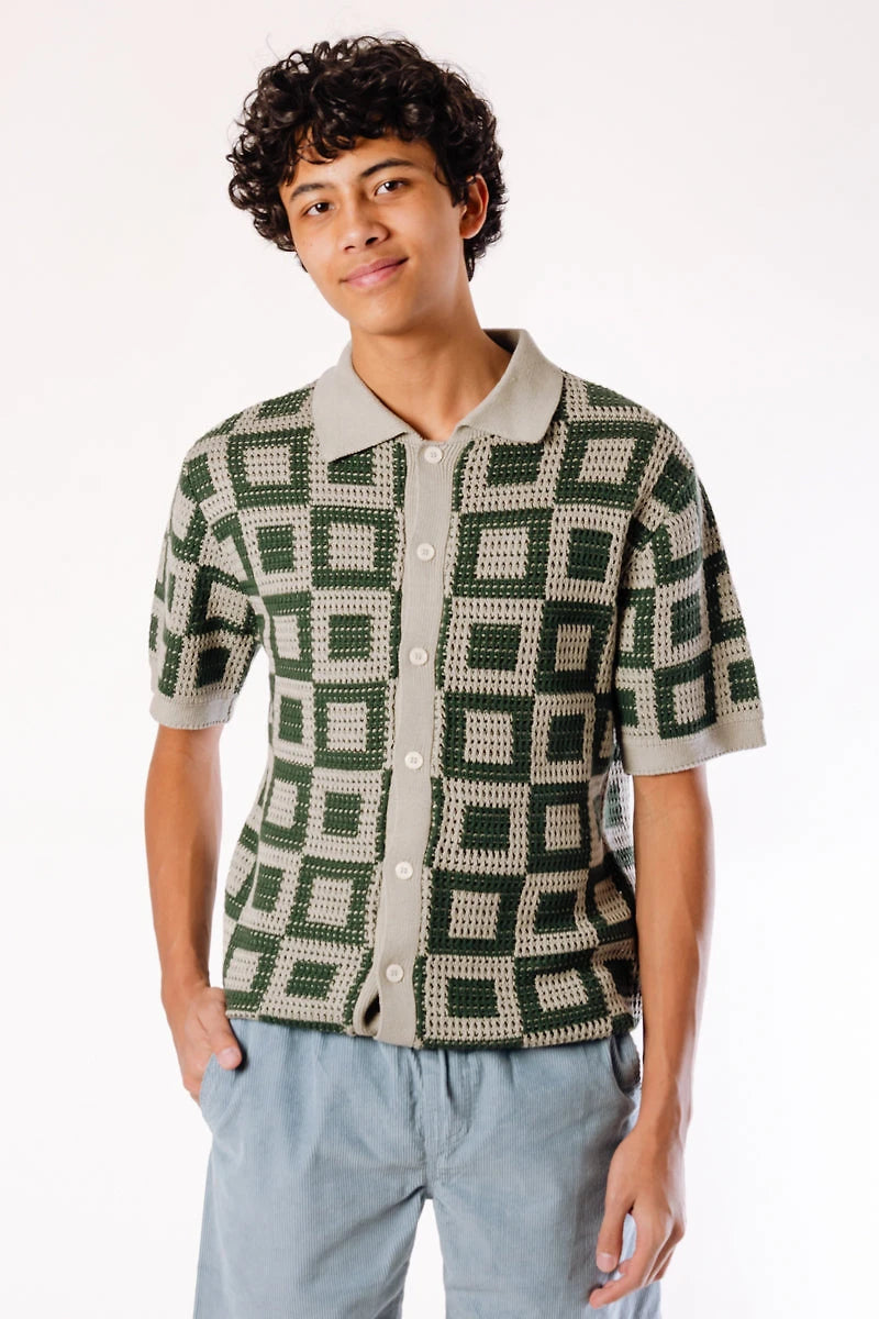 Loose Fit Men's Patterned Button Ups